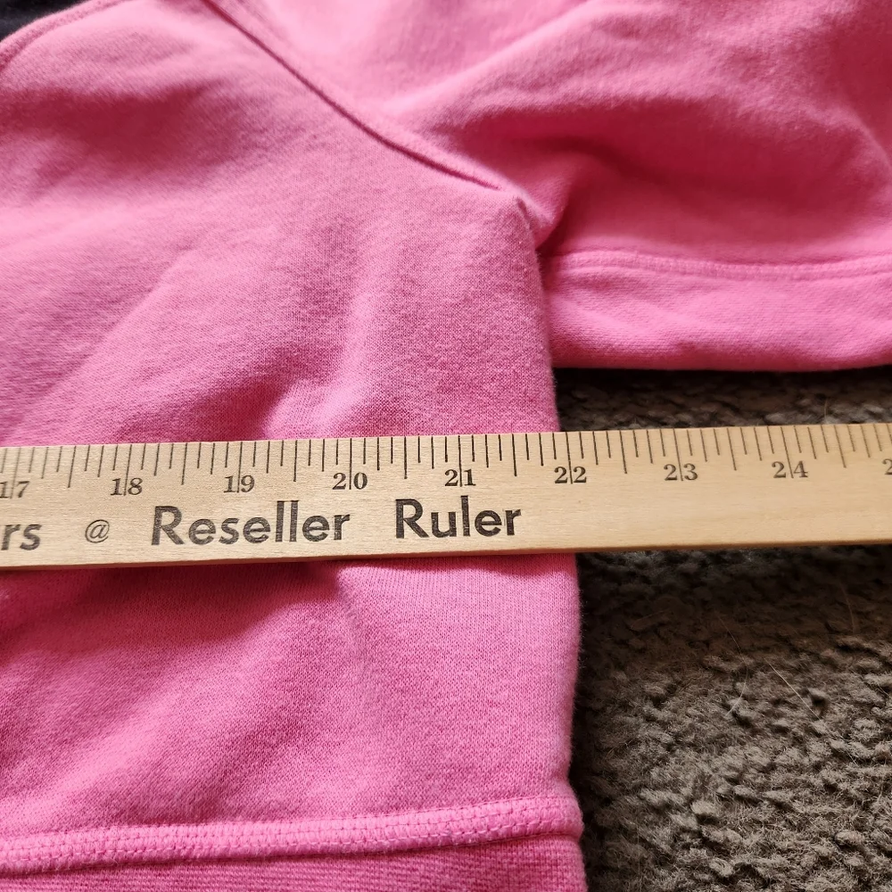 NIKE Women's Cropped Sweatshirt Medium Pink Swoosh Y2K Cotton Poly - Picture 7 of 8